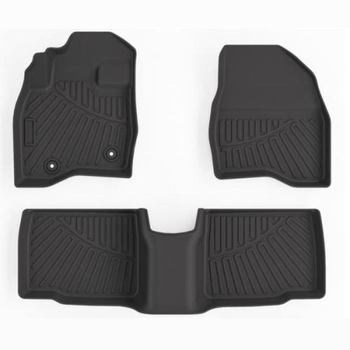 Front Rear All Weather Floor Mats Black for 11-14 Ford Explorer Bench Seating