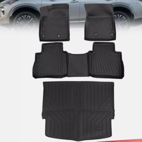 Floor Mats Trunk Cargo Liner for 2021-2024 Nissan Rogue TPE All Weather Liners