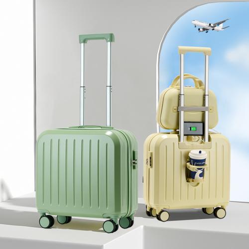 PC-Polycarbonate & PVC Suitcase with password lock & waterproof Polyester PC