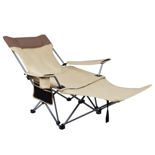 Outdoor camping folding chair portable footrest chair sitting and lying