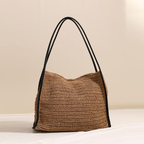 Large Capacity Straw Bag New Solid Color Woven Bag Women's Beach Bag