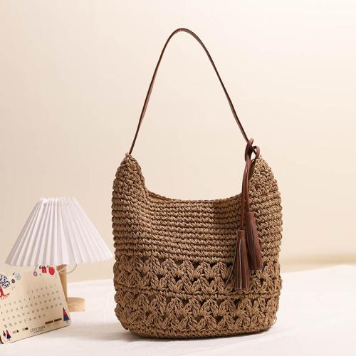 Hollow Straw Bag New Tassel Woven Bag Seaside Beach Bag Shoulder Bag