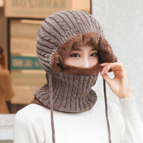 Winter hat chenille cold-proof ear protection knitted hat outdoor warm wool hat