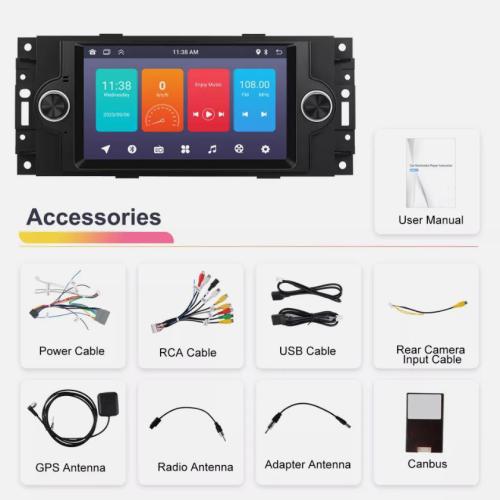 For 2006-2008 Dodge Ram 1500 2500 3500 Android 13 Car Stereo Radio GPS Navi RDS