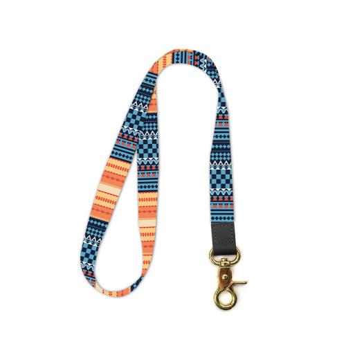   polyester multi-functional lanyard ethnic style short key wrist rope certificate  card strap ribbon neck rope 