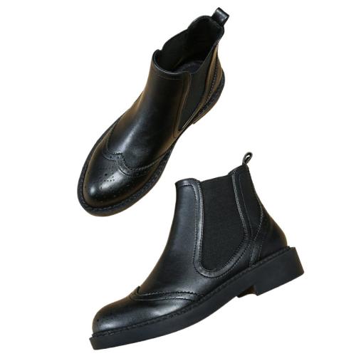 Short boots new genuine leather boots fleece-lined women's boots