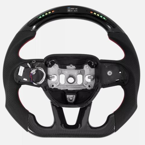 3K Carbon Fiber Racing Steering Wheel For Dodge Charger Jeep Grand Cherokee SRT