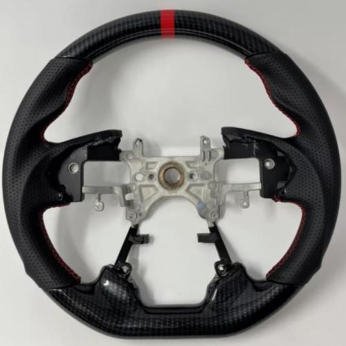 Hydro Carbon Fiber Steering Wheel Red Ring for 13-17 Honda Accord 9