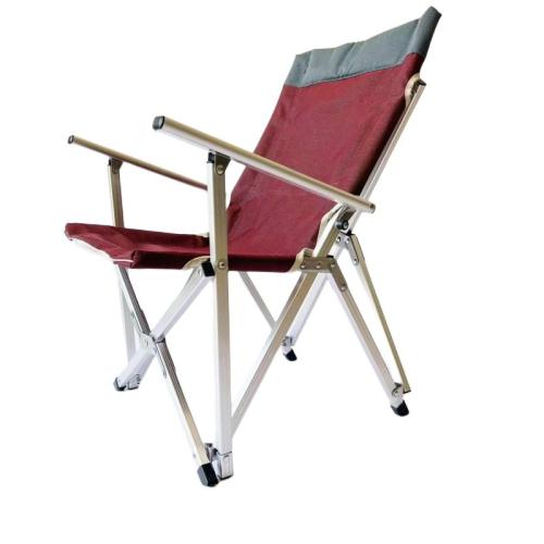 Camping outdoor folding chair aluminum alloy armrest thickened canvas chair