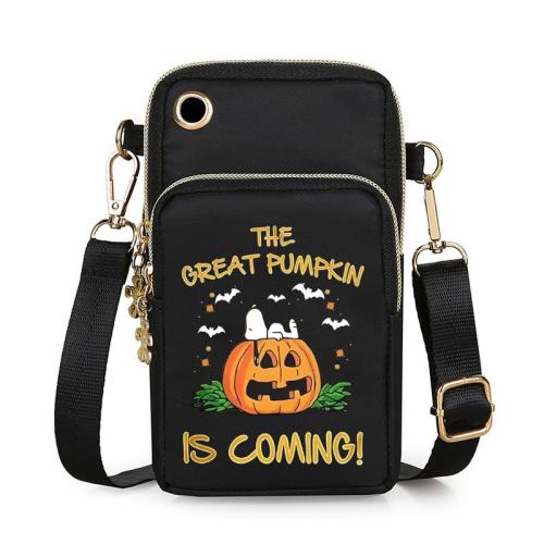 Halloween Pumpkin Pattern Small Crossbody Bag Mobile Phone Bag