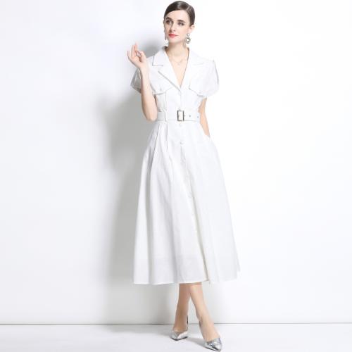 Polyester Robe d’une seule pièce Blanc pièce