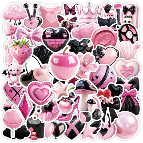 PVC-rubber Decoratieve sticker gemengd patroon Zak