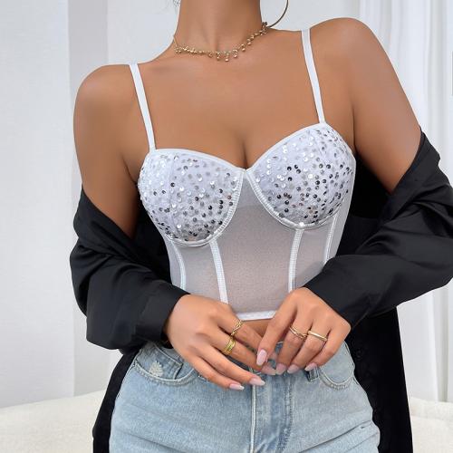 Polyester Camisole Blanc pièce