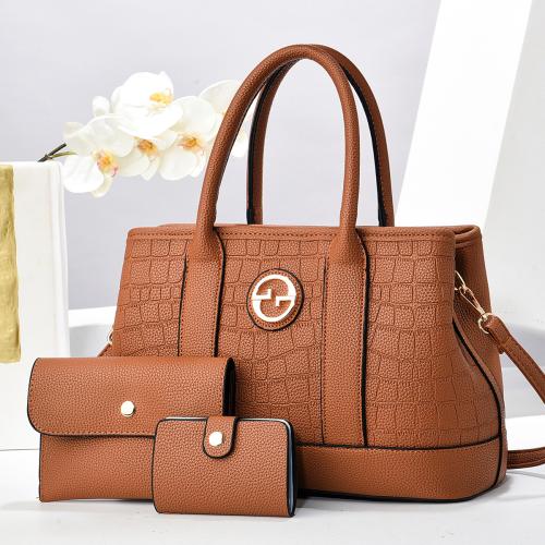 New Stone Pattern Three-piece Set  Large-capacity  All-match Handbag Trendy