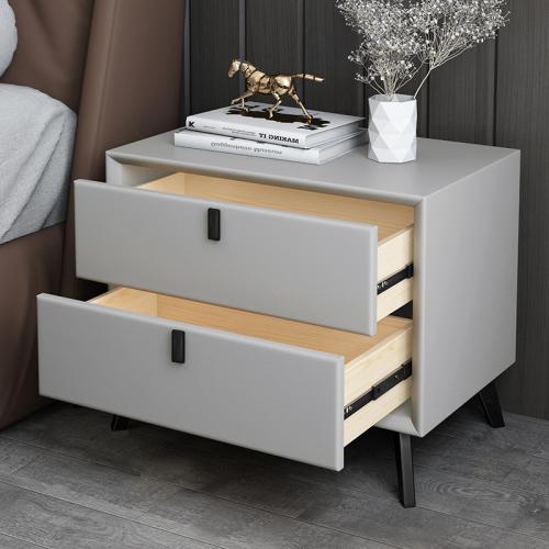 Bedside Table Simple Modern Light Luxury Solid Wood Bedside Cabinet