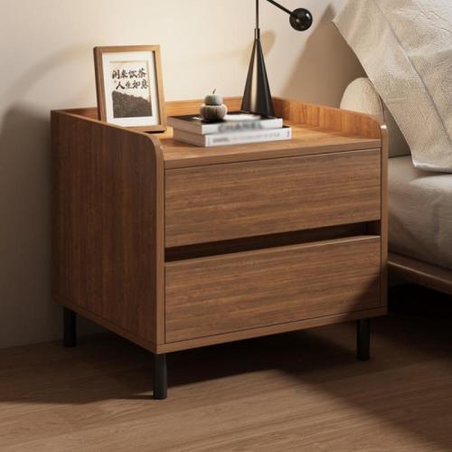 Solid Wood Bedside Table Small Modern Minimalist Storage Rack Cabinet