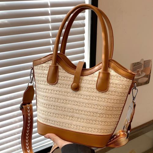 New Fashion Straw Bucket Bag Seaside Holiday Shoulder Handbag