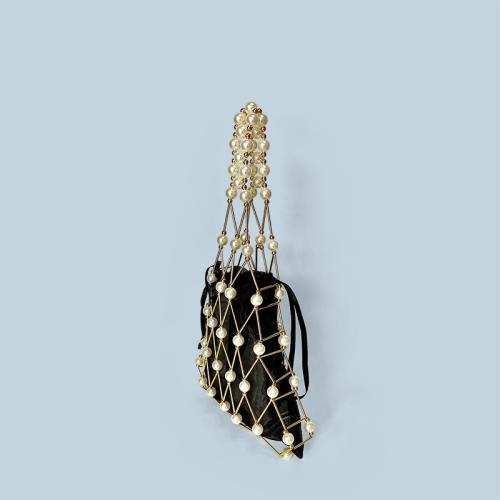 Fashion Beads Chain Bag Stylish All-match Shoulder Bag Drawstring Cloud Bag