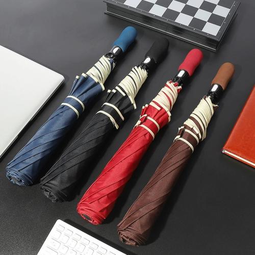 27 Inch Automatic Folding Umbrella Two-fold Golf Umbrella Large Windproof Sunny Umbrella