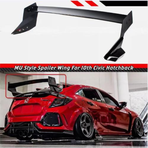 FOR 2017-2021 CIVIC FK7 FK4 FK8 5DR HATCHBACK GLOSS BLACK SPOILER WING