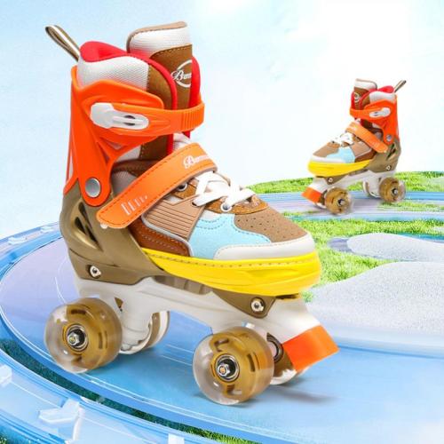 Pearl Cotton & PU Rubber & Polypropylene-PP & PU Leather Roller Skates for children Solid Pair