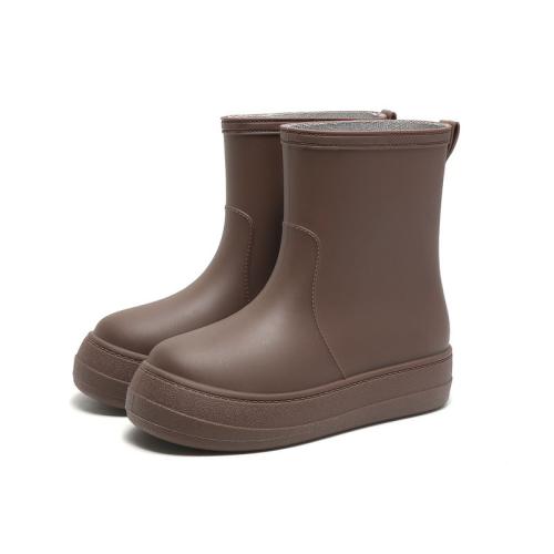 New rain boots waterproof non-slip rain boots winter fleece-lined shoes