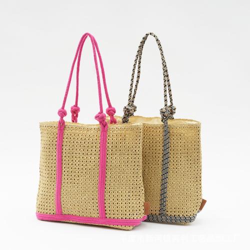 Modern Simple Seaside Beach Style Paper Rope Straw Woven Bag