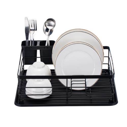 Carbon Steel Dish Rack Drain Storage Rack Tableware Drain Rack Large Capacity Simple Storage Rack