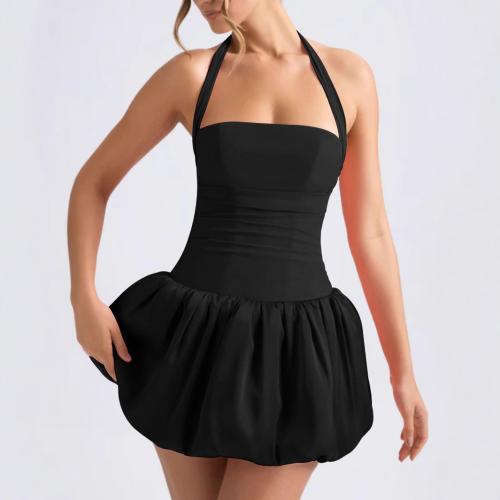 Summer Pleated Backless Dress Sexy Women's Lace-Up Princess Dress