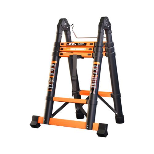 Carbon steel telescopic ladder thickened double-sided engineering ladder