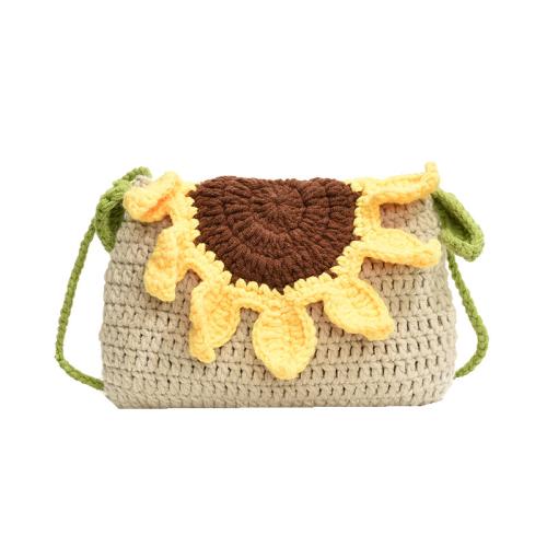 Finished Sunflower Wool Woven Shoulder Bag New Flower Crocheted Crossbody Bag