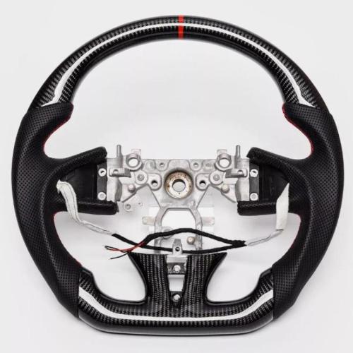 Real carbon fiber Sport W/heated D-Type Steering Wheel  Fits For INFINITI Q50 QX50 2013-17