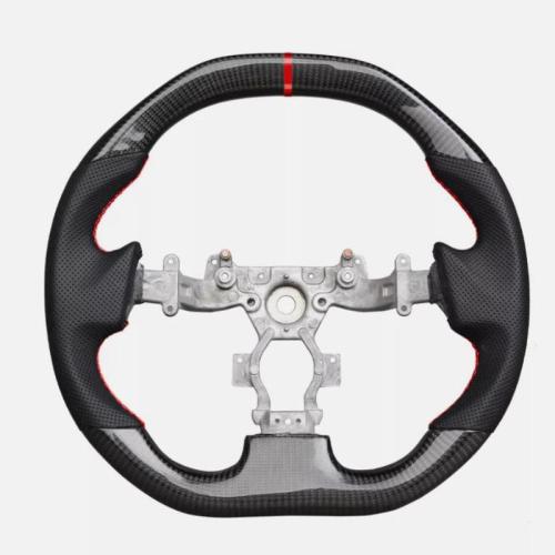 Real Carbon Fiber Sport Steering Wheel For 07-16 NISSAN GT-R R35 GTR Flat Top