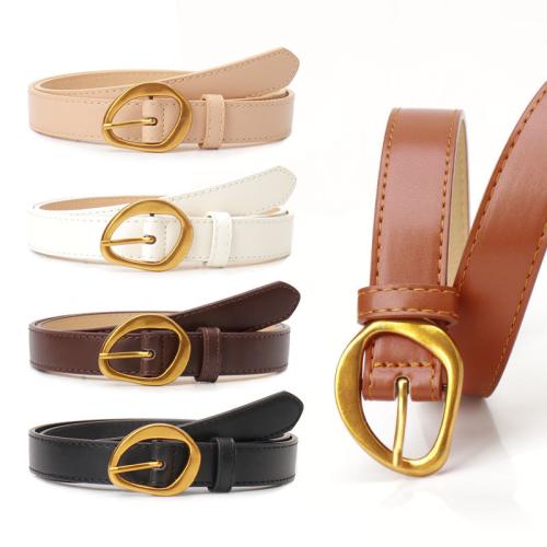 Ladies Belt Decorative Pin Buckle Slimming Jeans Alloy Clasp Leather Waist Belt