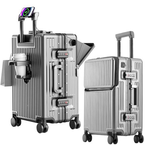 ABS & PC-Polycarbonate Suitcase Aluminium & Polyester PC