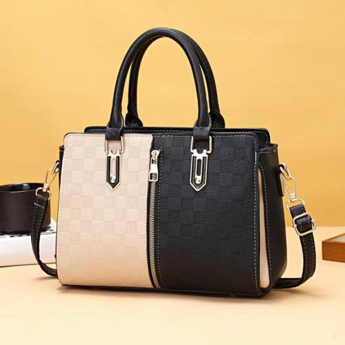 PU Leather hard-surface & Easy Matching Handbag attached with hanging strap Solid PC