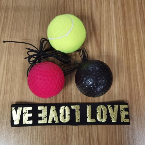  Head-mounted boxing reaction ball boxing speed ball training ball webbing headband 6.3cm rubber ball Pu ball Tennis 