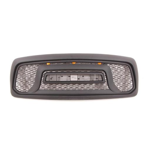 Grill for 2013-2018 Dodge Ram 1500 Front Grille Upper Bumper Mesh W/Letters& LED