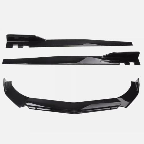 For Vauxhall Corsa Front Bumper Lip Splitter Spoiler Kit + 46inch Side Skirts