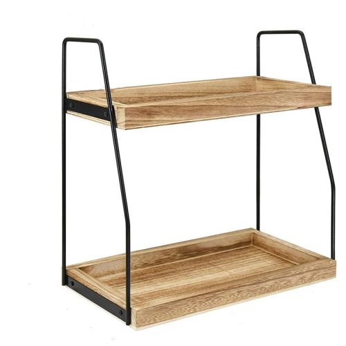 Wood & Iron Shelf for storage mixed colors PC