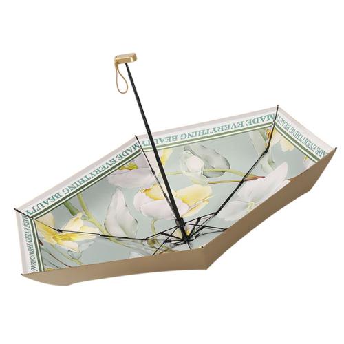 Cloth & Black Polyester & Plastic Sun-Rain Umbrella PC