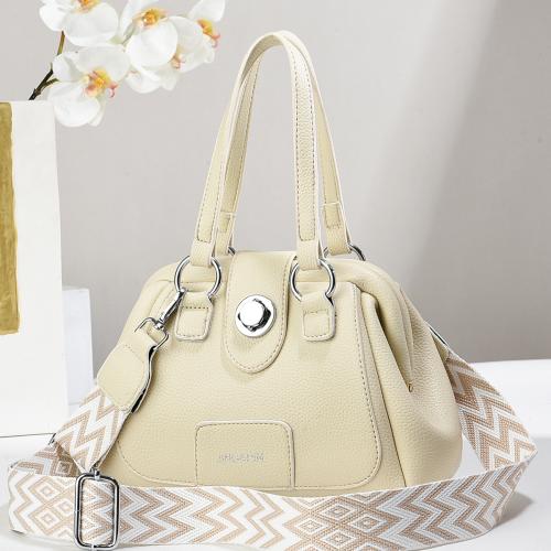PU Leather Easy Matching Handbag large capacity Lichee Grain PC