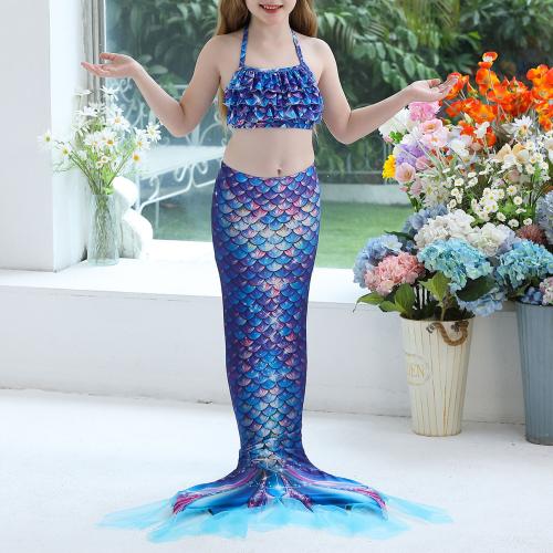 Spandex & Polyester Children Mermail Swimming Suit & three piece patchwork :150 PC