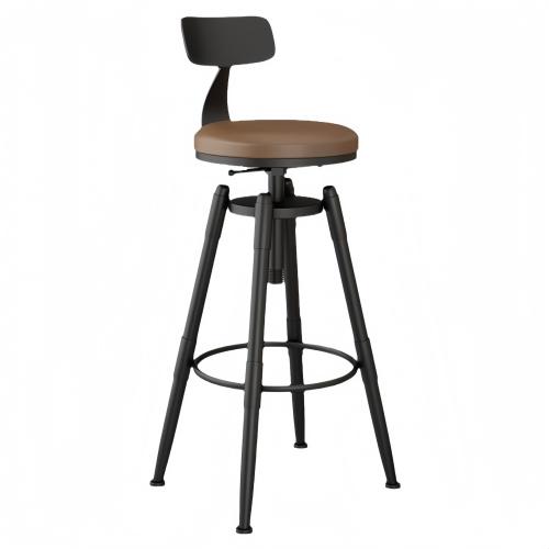 Carbon Steel & Solid Wood Easy Matching Bar Stool PC