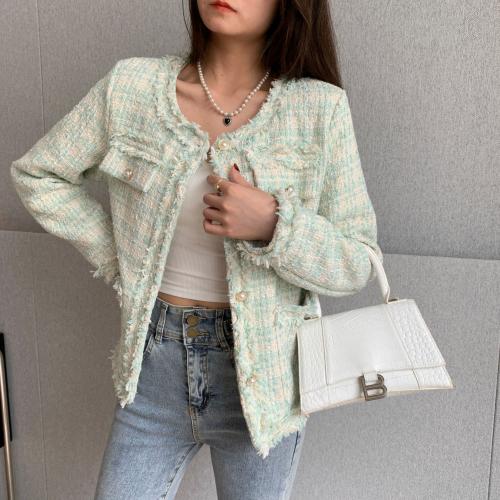 Spring and autumn coat for women new tweed style elegant design fashionable top