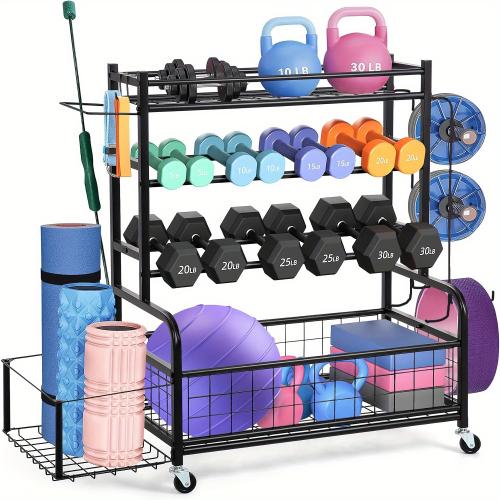 Carbon Steel Storage Rack with caster black PC
