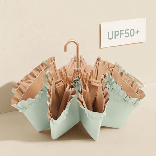 Fiber & Alloy Steel & Pongee Sun-Rain Umbrella hardwearing & anti ultraviolet Solid PC