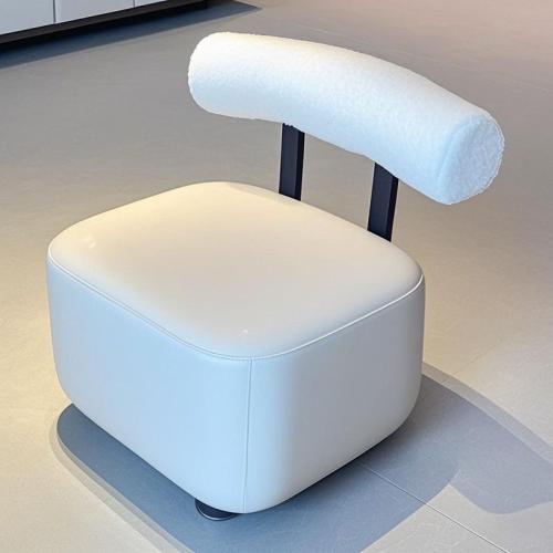 Metal & Sponge & PU Leather Stool with caster Solid PC