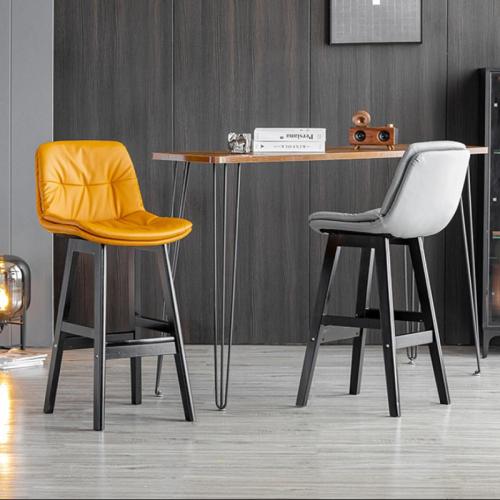 Solid Wood & PU Leather Bar Stool durable PC