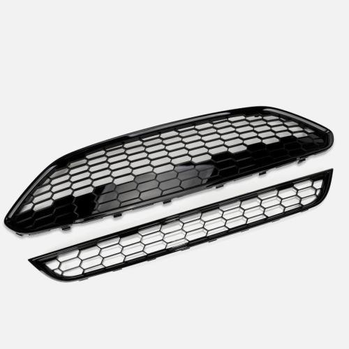 FOR FORD FIESTA MK7 2013-2017 ZETEC S STYLE HONEYCOMB FRONT TOP GRILL IN BLACK